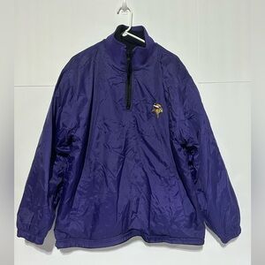 Vintage Pro Player Reversible Minnesota Vikings Quarter Zip Jacket